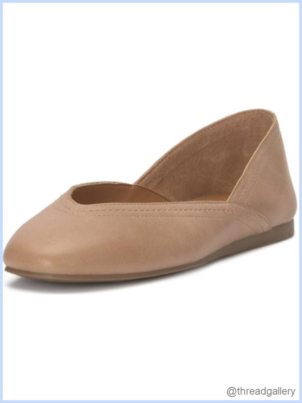 Lucky Brand Alba Women's Ballet Square Toe Flats Leather Slip-On Casual Comfort